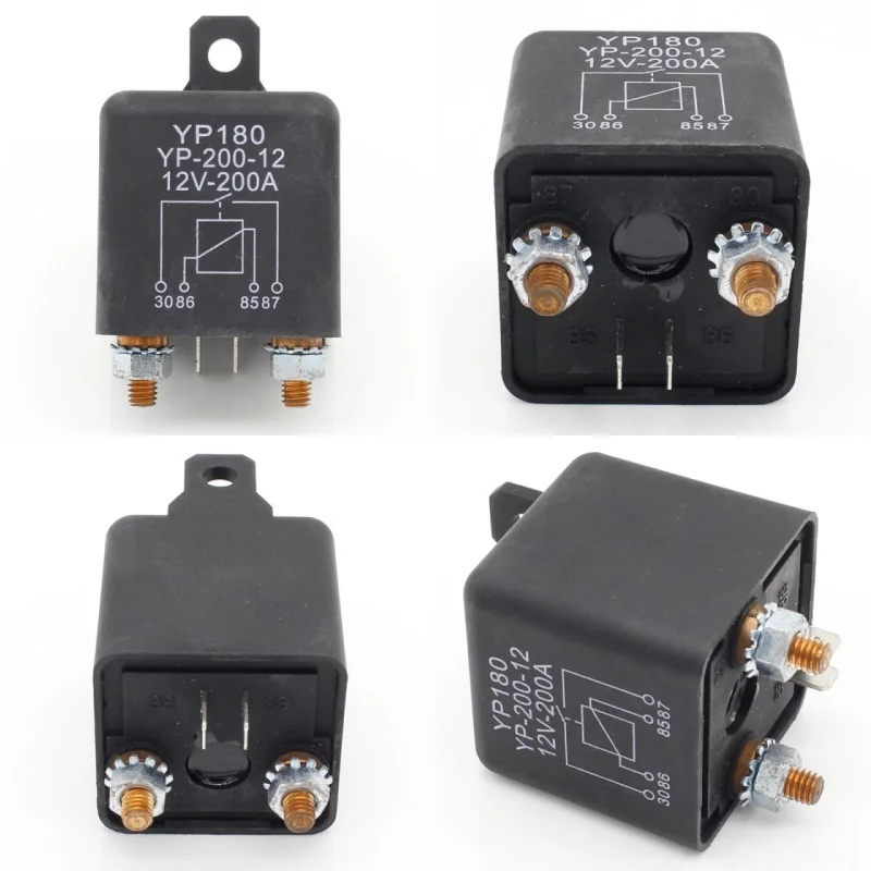 1 Uds relé de coche de alta potencia 12V DC 200A Motor de camión de coche interruptor automotriz relé de coche tipo continuo