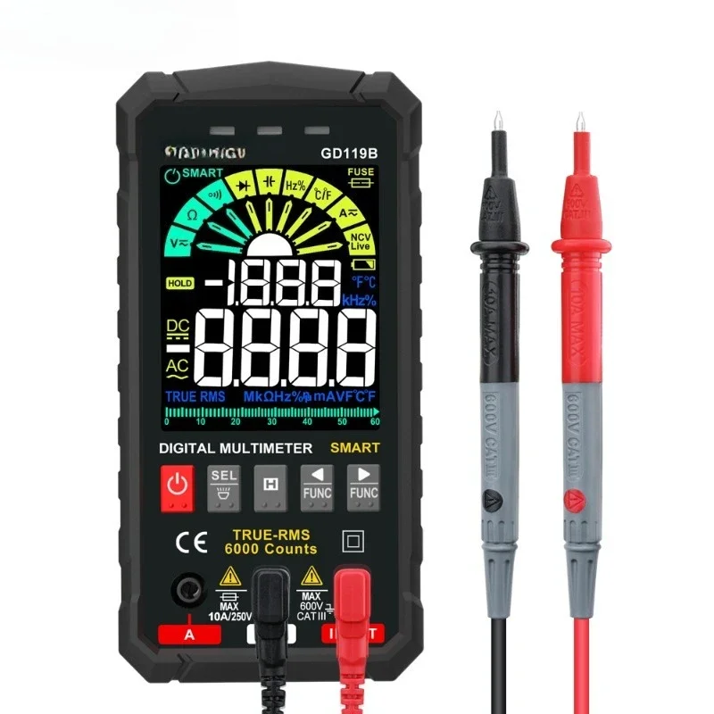 

Digital multimeter high-precision automatic intelligent anti-burn digital display universal meter new color screen ammeter