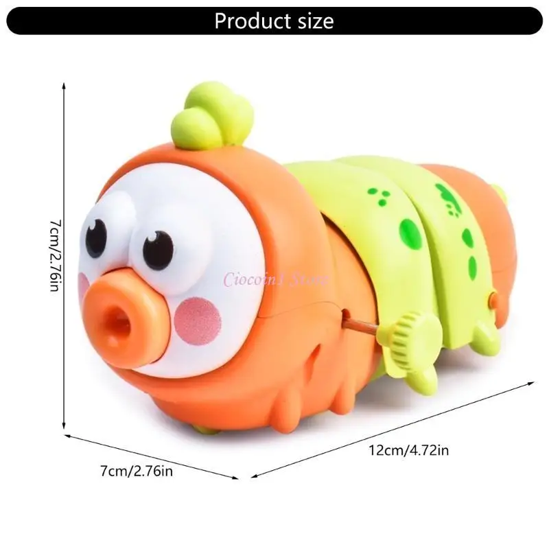 Y1UB Safe Crawling Caterpillars Toy Toddler Interaction Fine Motor Skill Windup Toy