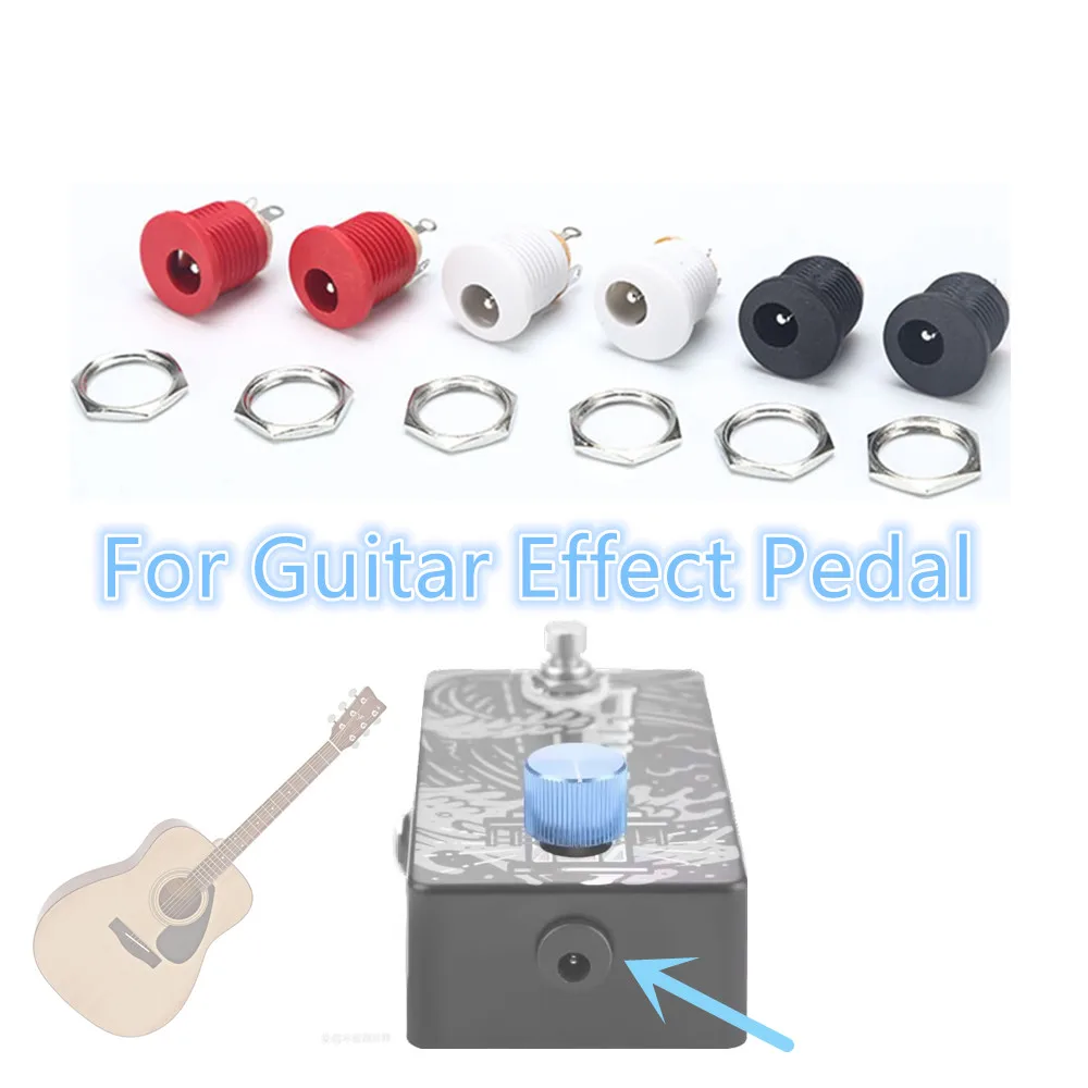 30PCS Barrel Jack 5.5x2.1mm Female DC Power Jack 2.1 X 5.5mm Connector 6V 9V 12V DC Jack Panel Mount for Guitar Effect Pedal