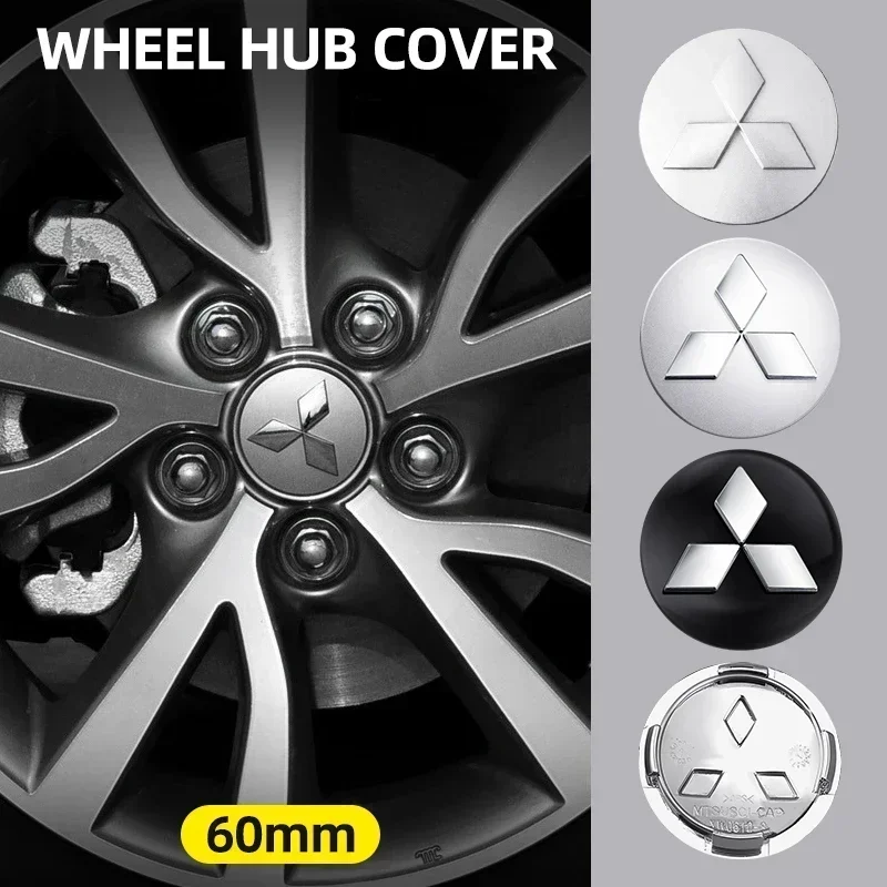 4pcs 60mm Wheel Center Cap Logo Hub Cover Badge Emblem For Mitsubishi Asx Lancer Pajero 4 Outlander 3 Xl l200 EX10 Colt Pajero