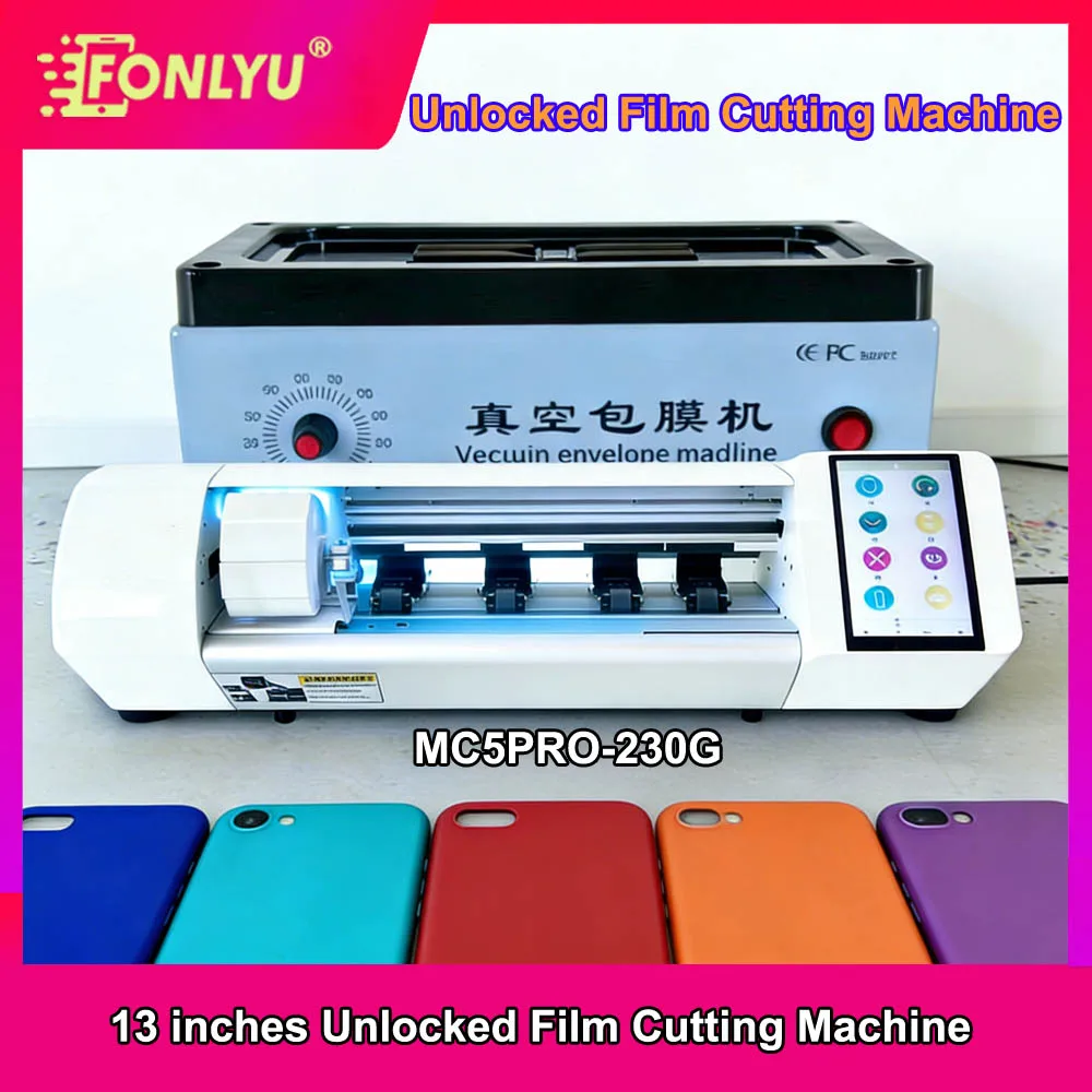 

FONLYU Unlocked 13inch Smart Mobile Phone Hydrogel Film Cutting Machine Screen Protector Back Sticker for Coating Machine Use