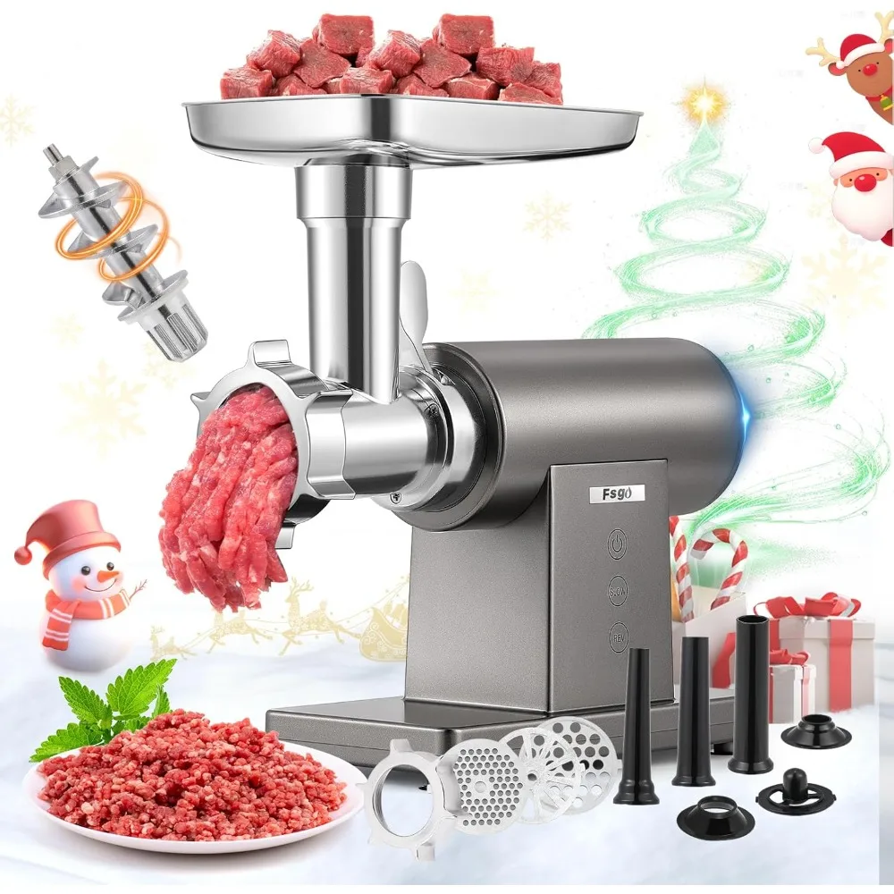 

Meat Grinder Electric 3200W Heavy Duty Meat Mincer Chopper Machine Touch Control Multifunctional with Cutting Blade