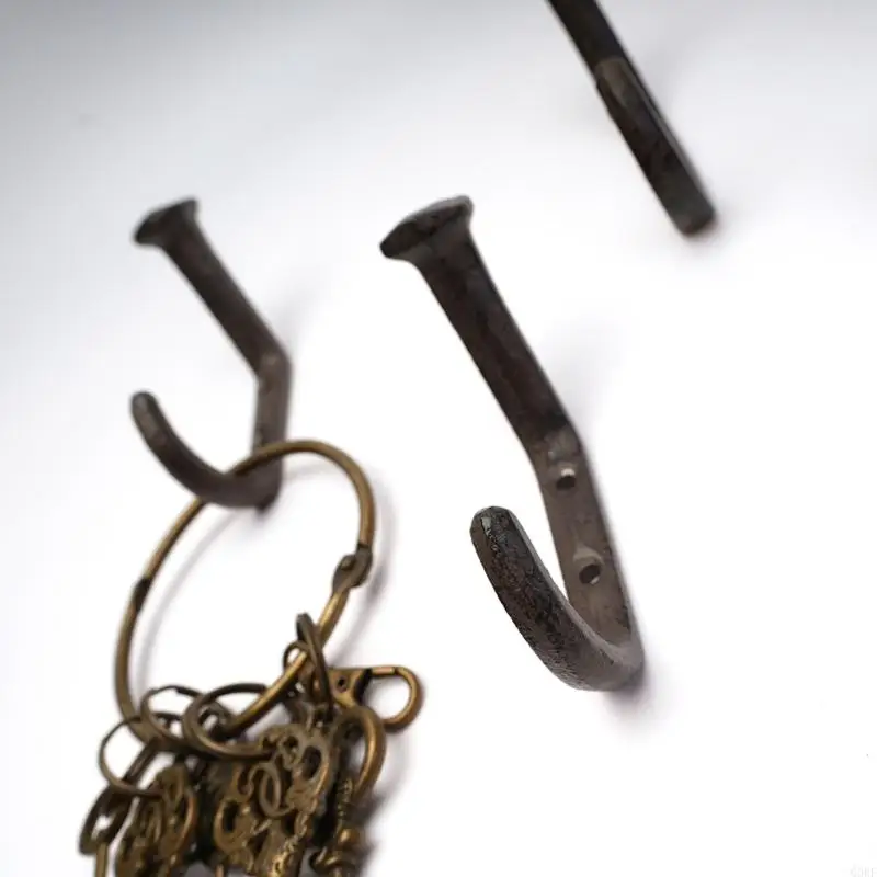 خطاف باب من الحديد الزهر من Bucolic على شكل أظافر عتيق يُعلق على الحائط رف معطف عملي لتنظيم المدخل والمدخل #4