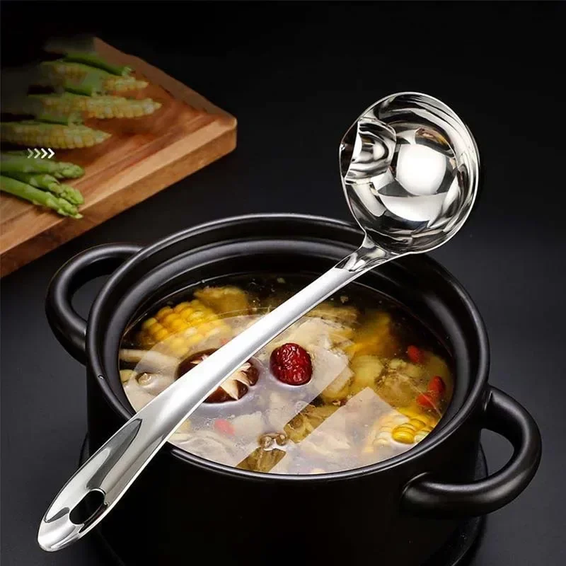 Creative Kitchen Gadget Colander Spoon Gravy Oil Soup Fat Separator Stainless Steel Filter Grease Spoon Kitchen Accessories