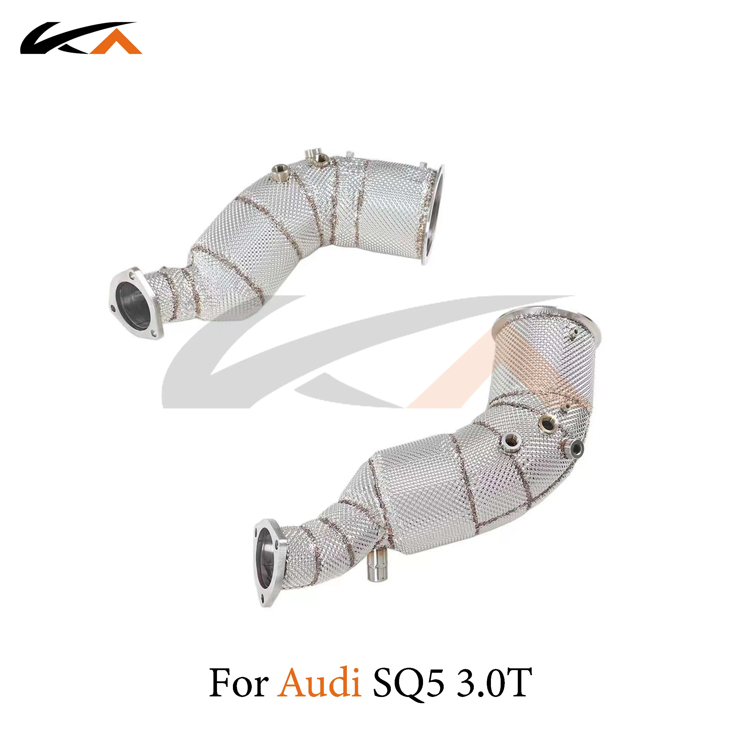 KA Tuning exhaust system parts header stainless downpipe for Audi SQ5 3.0T axle pipe performance catalysis heat shield