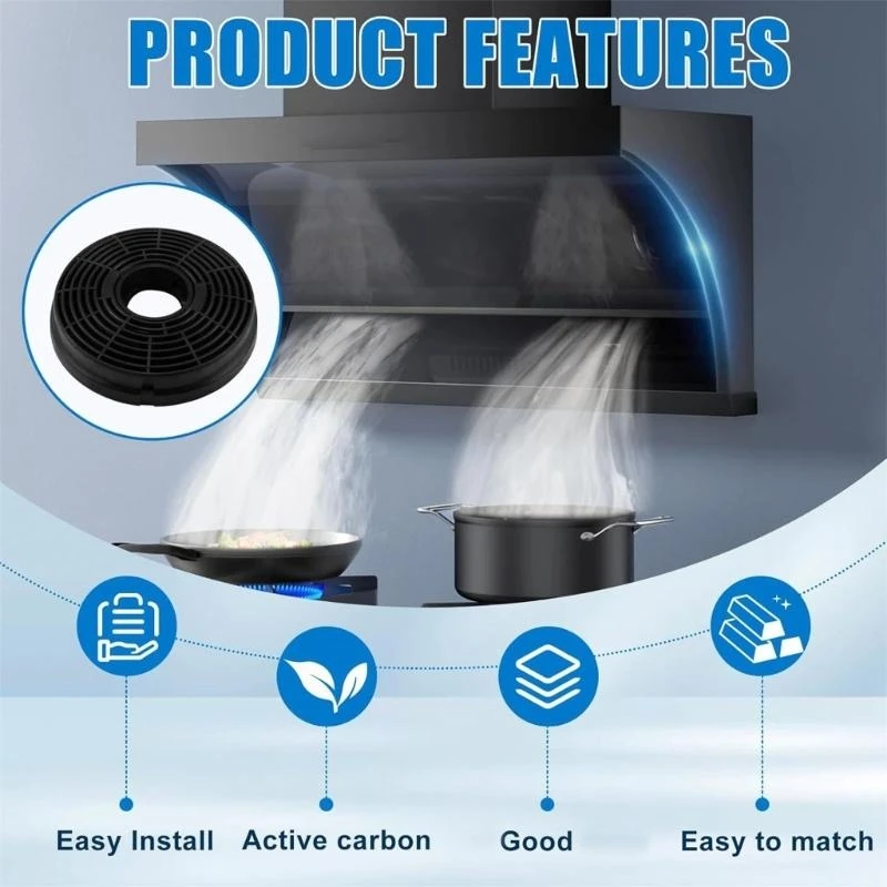 2PCS Диапазон фильтр для фильтра капюшона фильтр для барбекю для барбекю для капюшона для вытяжки