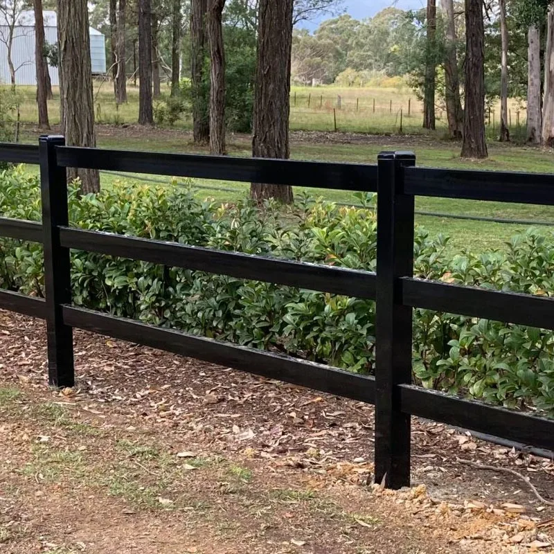 Customization Steel Horse Fence 3 Rails Outdoor Boundary Farm Security Fence Horse Rail Fence Panel for Farm