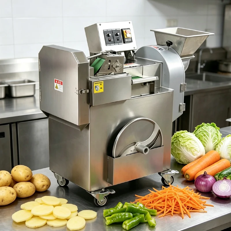 Vegetable Processing Machine Fast Slice Shred Dice Segment Equipment For Canteen Restaurant Vegetable Cutter Machine