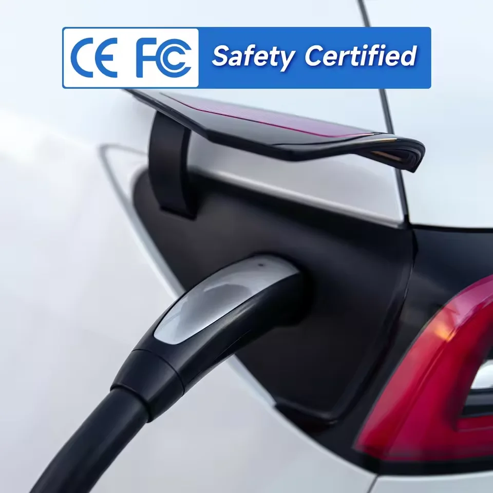 3.5KW Draagbare EV Oplader voor Tesla Model 3/X/Y/S 7KW Elektrische Autolader NACS Snelle Oplaadkabel WiFi APP Bluetooth Controle