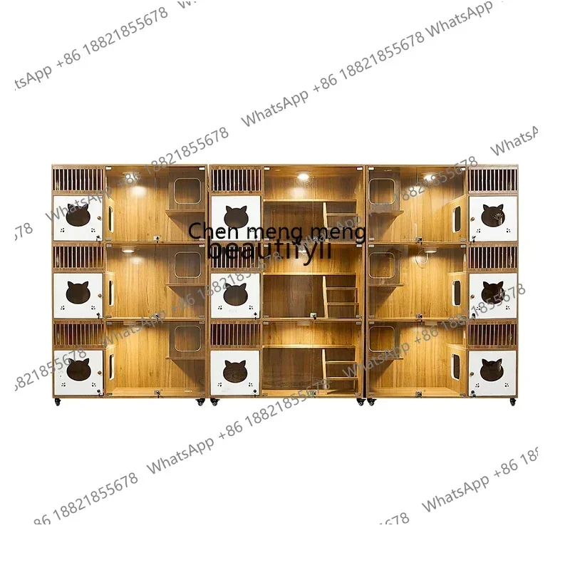 K182   Villa solid wood, foster care pet store display cabinet, delivery room, cage cattery