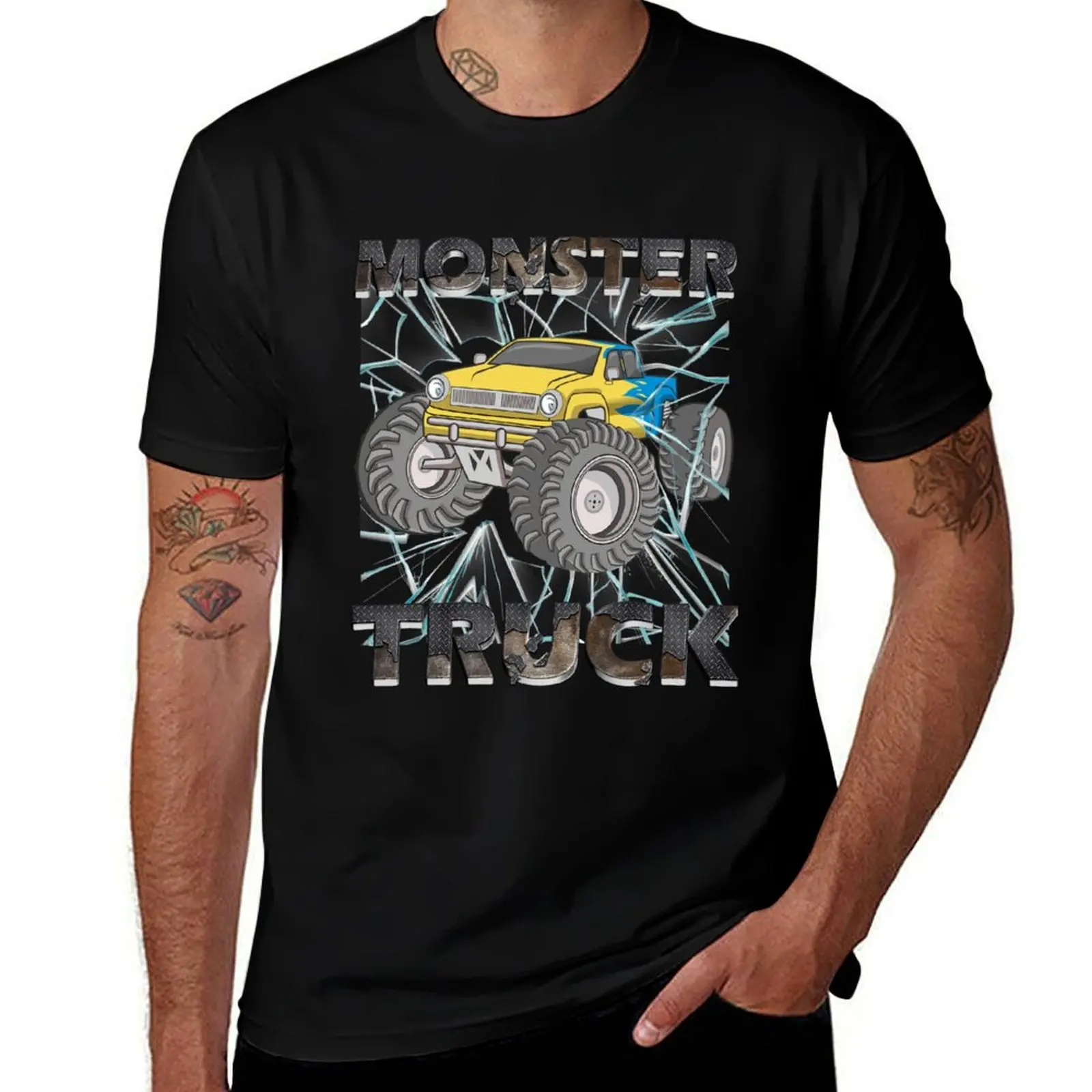 Monster Trucks T-Shirt Plus Size Lightweight Tee Shirt