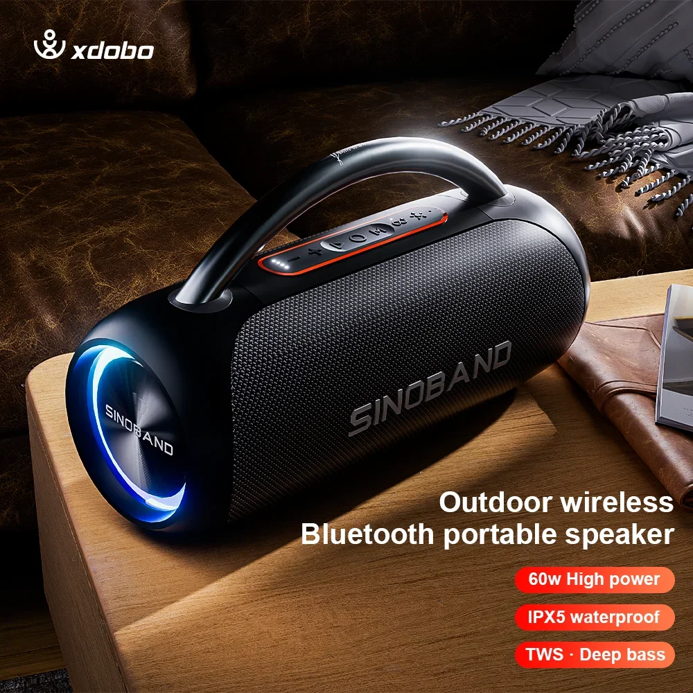 

XDOBO SINOBAND Youth Outdoor Waterproof Portable Subwoofer Bluetooth Speaker 60W High Power Computer Home Theater Caixa de som