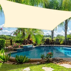 420D Waterproof Square Rectangular Shade sail, Outdoor Garden Swimming Pool Awning, Camping Hiking Sun shelter