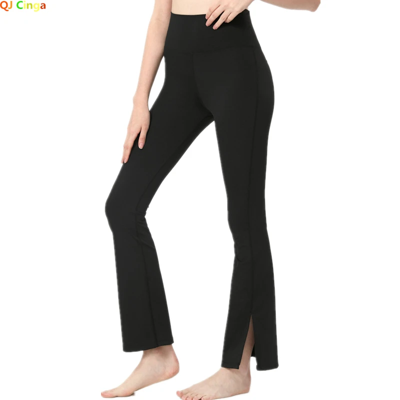 

Black Yoga Pants Women's High Waist Hip Lift Pants Women High Stretch Tight Flared Trousers Grey and Pink Are Available Slacks