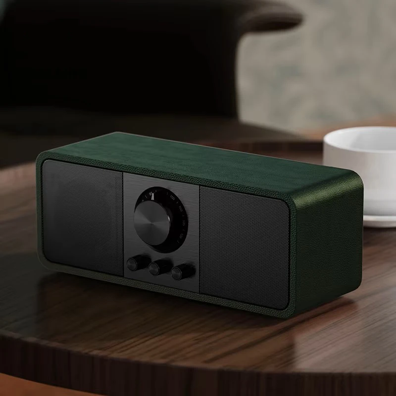 

Винтажный деревянный Hi-Fi двойной динамик Bass Bluetooth 5,3 портативный динамик караоке вечерние домашние колонки с FM-радио