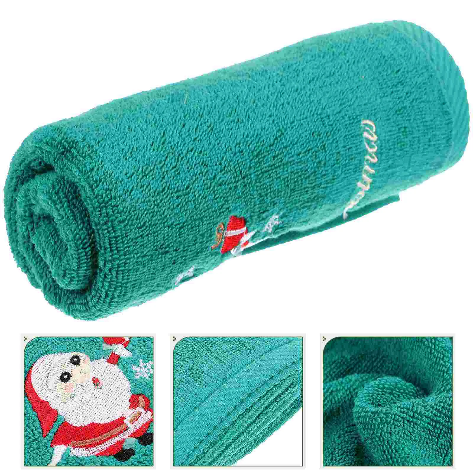 

Holiday Towel Fine Workmanship Face Towels Wash Comfortable Embroidered Creative Xmas Cotton Christmas Hand Pure Absorbent Wipe