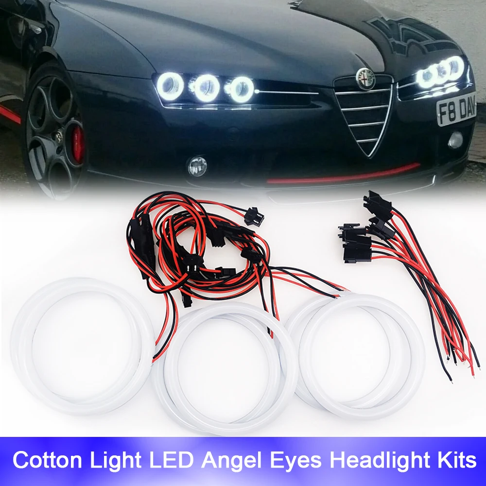 

For Alfa Romeo Brera Spider 159 2005-2011 Front Headlight LED Angel Eyes Halo Rings Kit Canbus No Error Car DRL Daytime Running