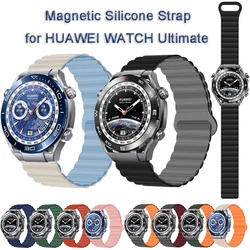 Magnetic Silicone Strap for HUAWEI WATCH Ultimate Bracelet Replacement Wristband For Huawei Ultimate Watchband 22mm Belt Band
