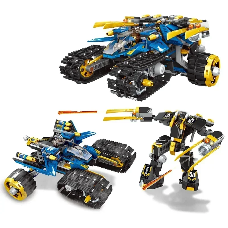 

610 шт., модель строительного блока Thunder Raider Tank, детские игрушки, наборы ниндзя, рождественский подарок, игрушки для мальчиков