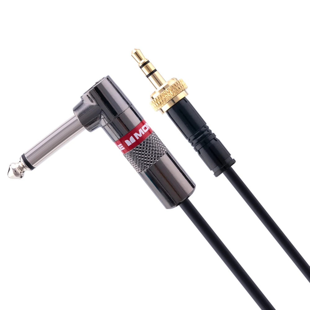 Monster 3.5mm Screw Lock To 6.35mm Guitar Instrument Cable for Beltpack Transmitter Sennheiser Wireless Microphone System Cord