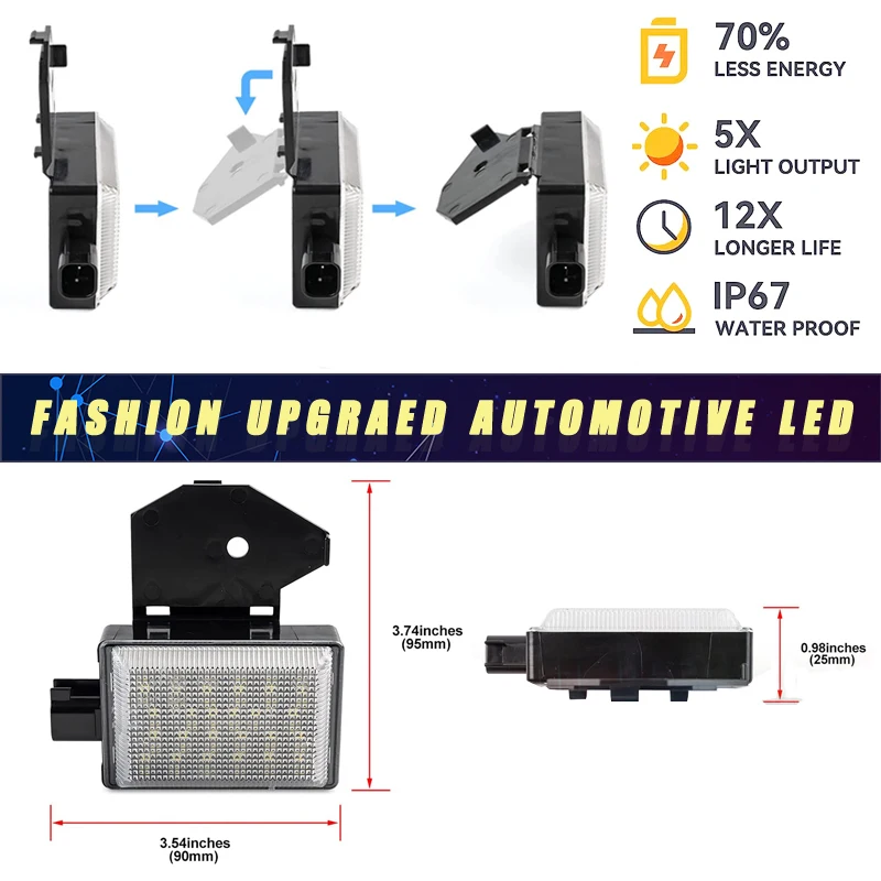 1Pcs LED Under Hood Light For Dodge RAM 1500 2500 3500 4500 5500 Jeep Cherokee Wrangler Chrysler Engine Compartment Utility Lamp