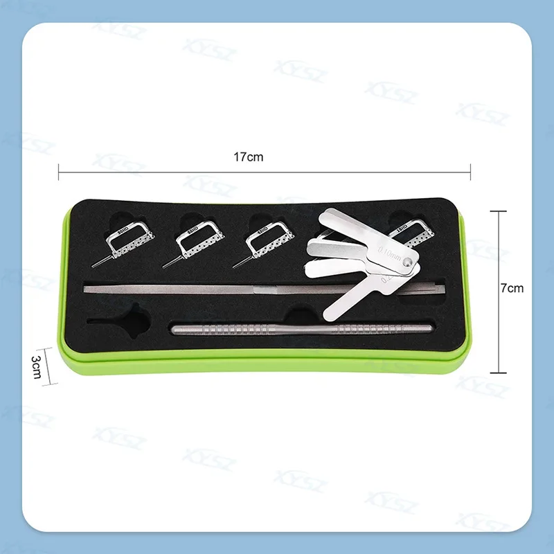 The same adjacent surface de-glazing manual set, tooth slice cutting sand blade, saw blade molar strip, manual de-glazing tool