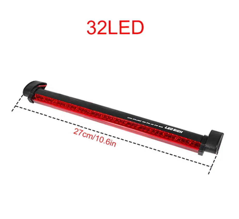 12V Rode Auto LED Derde Remlichten Bar Achter Parkeersignaallamp Truck High Mount Stop Waarschuwingslampje Universeel