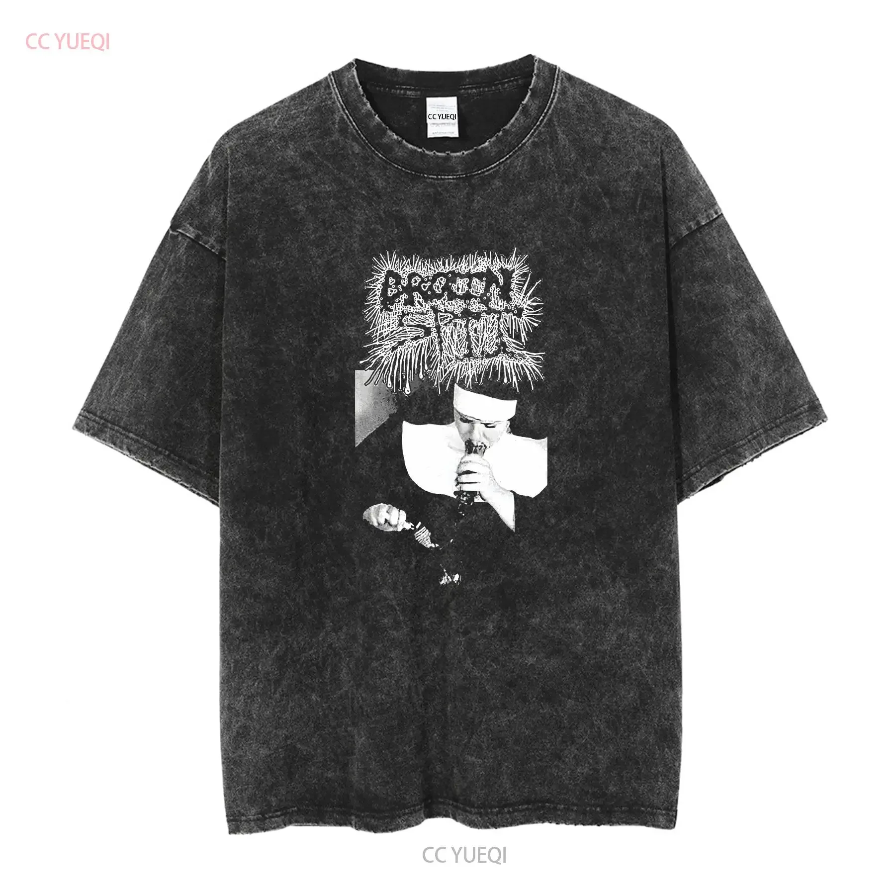 Brainspit Mince Grindcore T Shirt Vintage MxMxM Bodily Stew Agathocles Dystopia vintage Washed homme Casual Versatile graphic