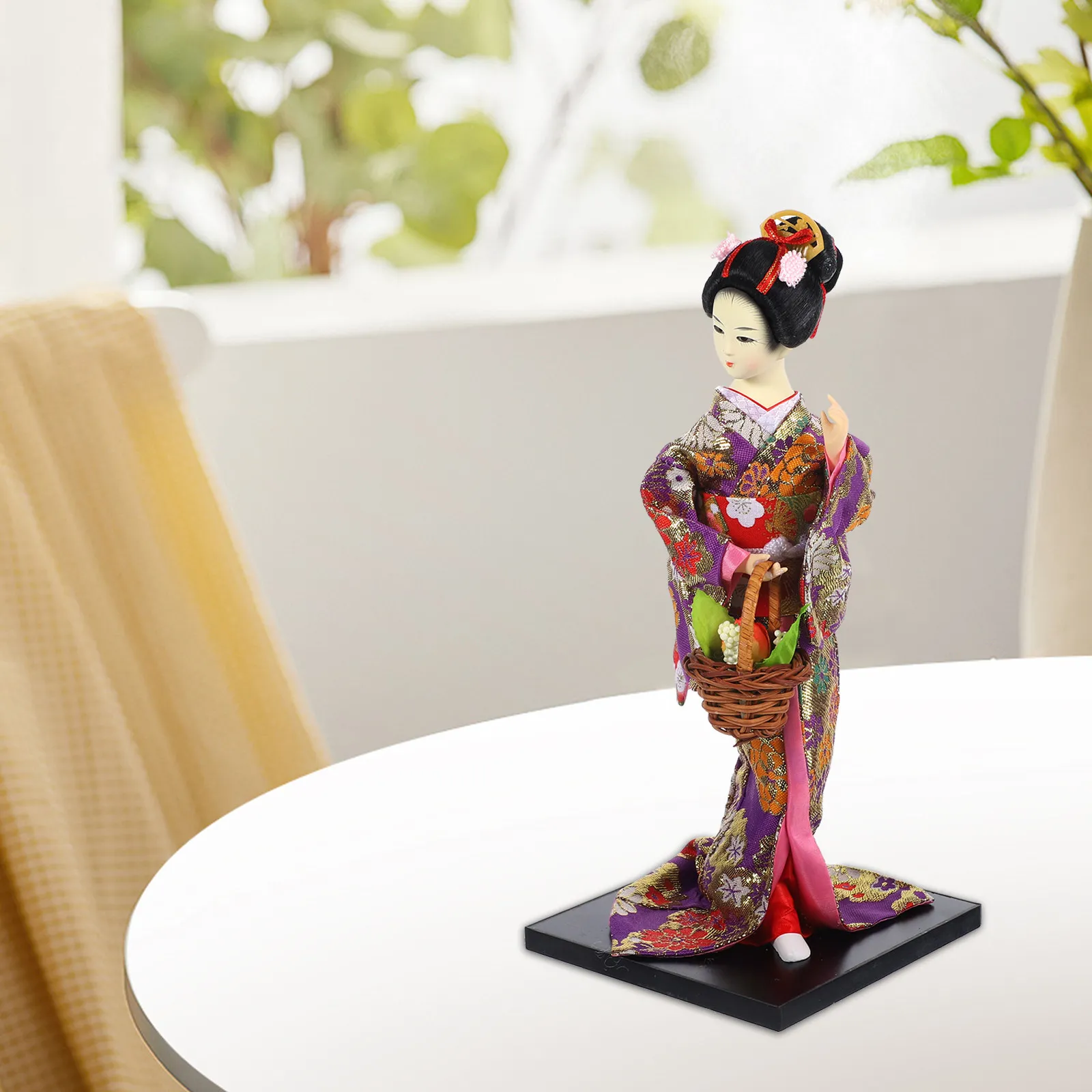 

Japanese Style Geisha Ornament for Home Office Desktop Eco Friendly Decoration Gift Elegant Artistic Mini Landscape Decor