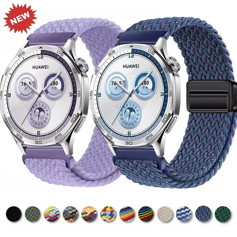 20mm 22mm Nylon Loop bands for Huawei Watch GT5/4/Pro GT3 2 46mm Straps for Amazfit GTR/GTS Samsung Galaxy Watch 5 Pro 45mm Belt