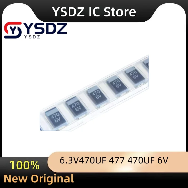 Original 50pcs/ 6.3V470UF 477 470UF 6V D7343 PS3 D Tantalum Capacitor