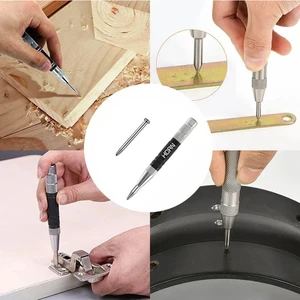 1PCスプリングタイプ自動センターパンチロケーターガラスストライカーウィンドウブレーカーパンチセンターリングパンチパンチツール 10ベストセールスカスタマイズされたホールパンチ-1