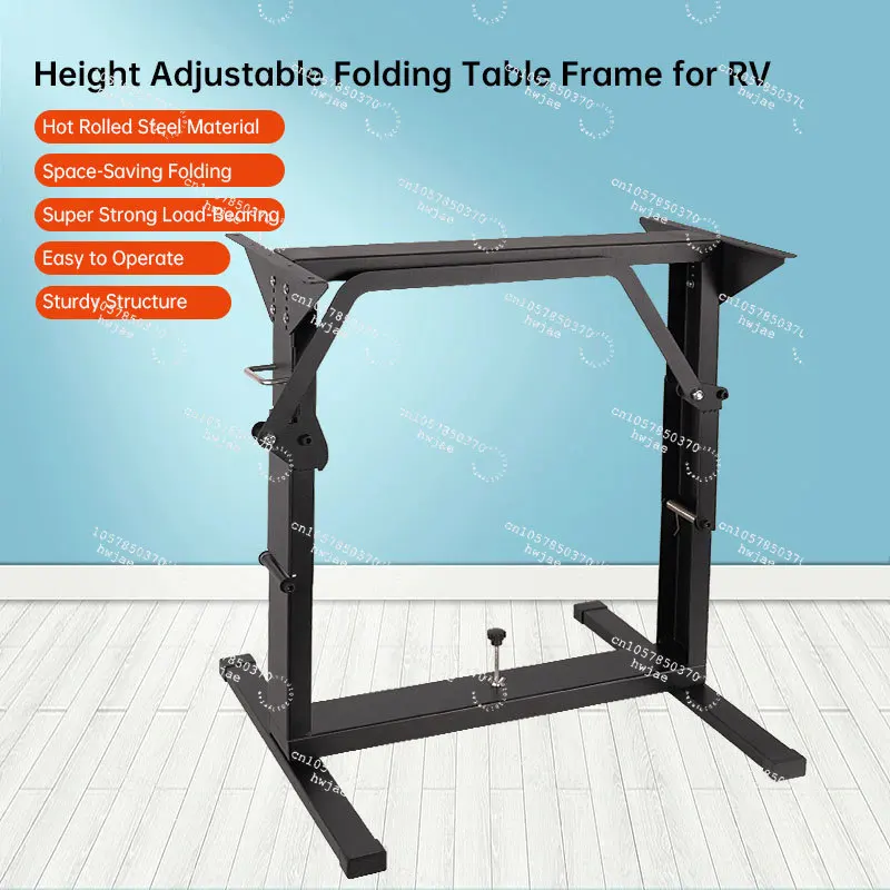 Height Adjustable Folding Table Frame for RV Caravan Camper Motorhome Portable Adjustable Table Leg Base