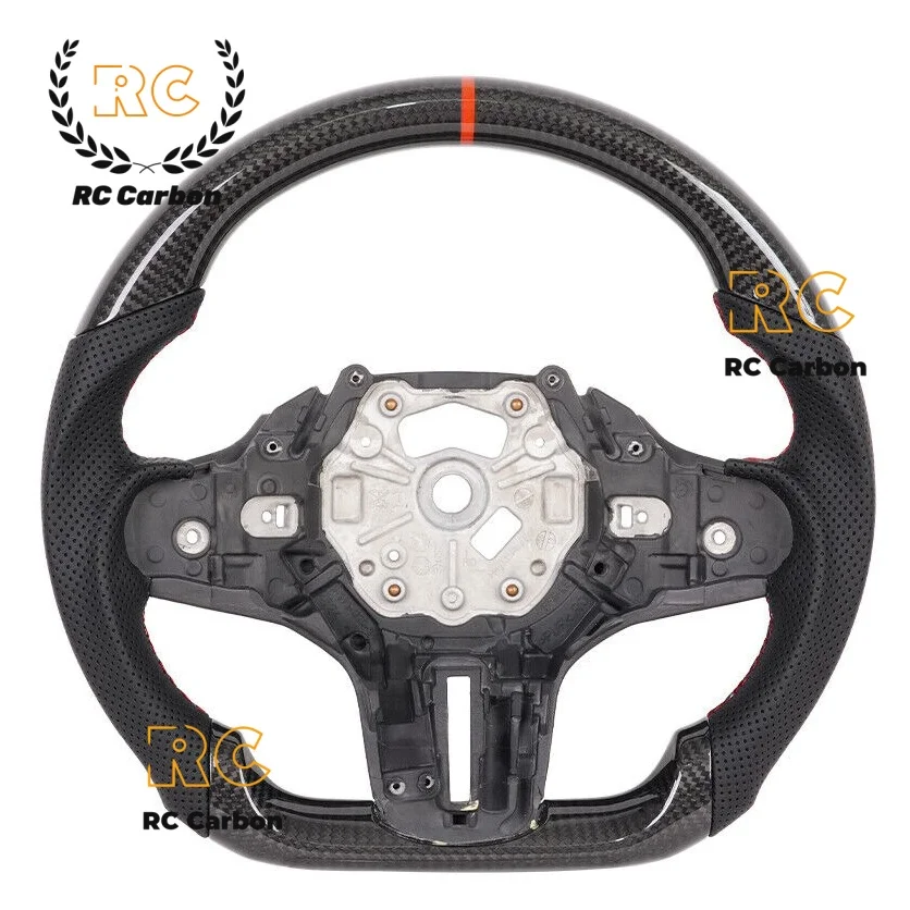 

Real Carbon Fiber Sport Racing Steering Wheel For BMW 5 6 7 8 Series X3 X4 X5 X6 M3 M4 M5 G30 G20 No Heat
