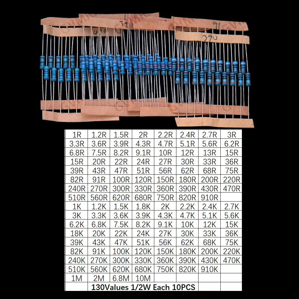 130Values 1W 2W 156Values 1/4 - Resistor Kit 1 4W recension och pris