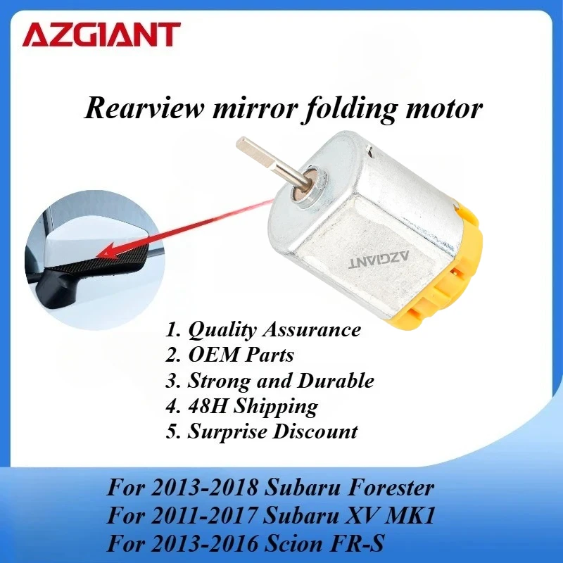 

AZGIANT Car Side Wing Mirror Folding Motor for 2013-2018 Subaru Forester/2011-2017 Subaru XV MK1/2013-2016 Scion FR-S OEM parts