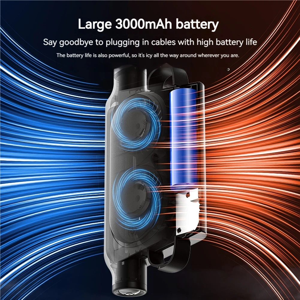Rear Seat Fan Rechargeable Car Neck Cooler 3 Speeds Car Seat Headrest Fan for All Cars Vehicle  Van RV Truck