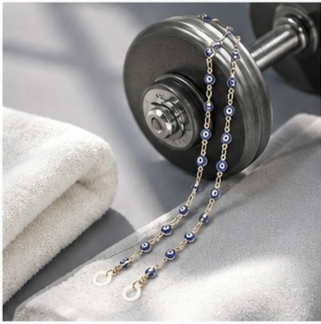 1Pair Anti Lost Earphone Chain Wireless Copper Chain for Earphone Sports Non Slip Fashion Accessory Earpiece Strap