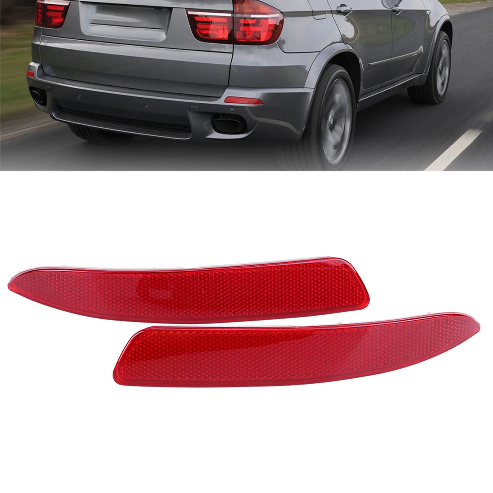 63217158950 Left & Right Rear Bumper Reflector for E70 X5 2007‑2013 63217158949 63217158950 Rear Bumper Reflector for E70