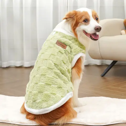 1.5-25kg Flannel Dogs Clothes Winter Warm Sweater Pet Clothing Golden Retriever Dog Coats Sweatshirt Pets Puppy Pullover Vest