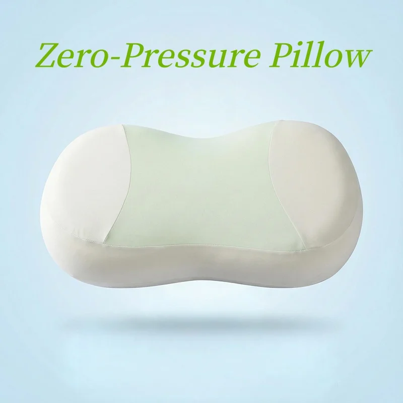 Zero Pressure Pillow Slow Rebound Cervical Pillow Milk Silk Removable Cover Neck Support Cat Belly Style Pillow For Sleeping