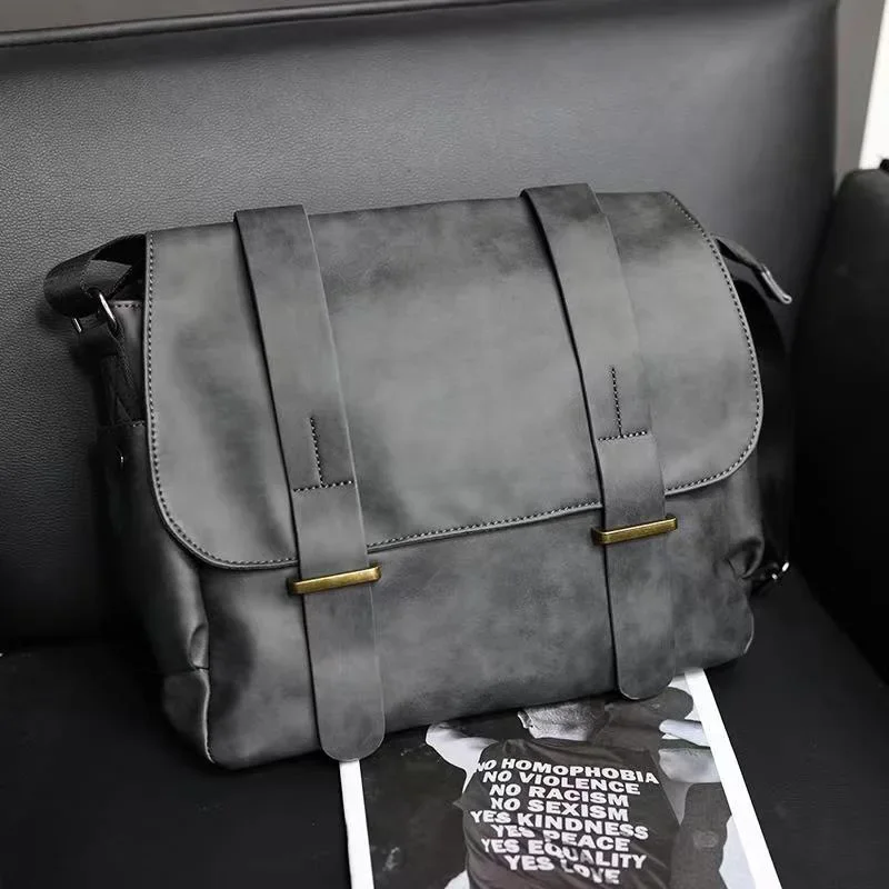 Tas Bahu Kanvas Kasual Fashion Tas Selempang Pria Tas Komputer Kualitas Tinggi Tas Travel Dokumen Tas Messenger Pria