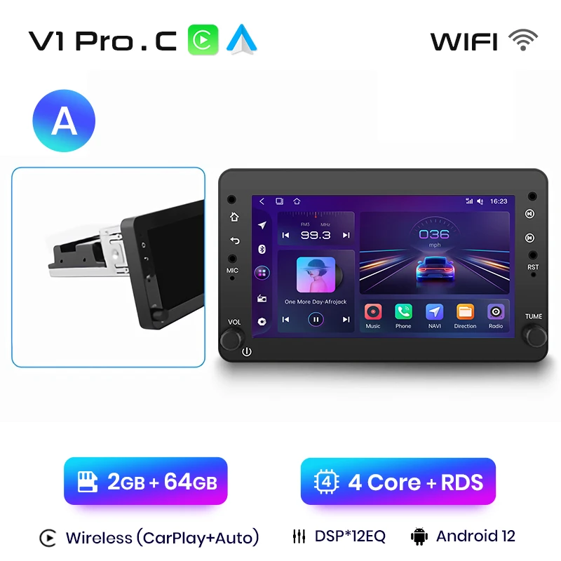 Junsun Draadloze CarPlay Android Auto Autoradio voor Alfa Romeo 159 Brera spire Sportwagon GPS Auto Smart Systemen Smart Auto