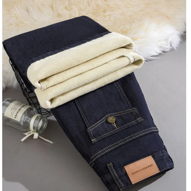 Y2K 팬츠 여성용 겨울 2025 신상 와이드 레그 바지 보온 플리스 안감 하이웨이스트 루즈핏 와이드 레그 디자인