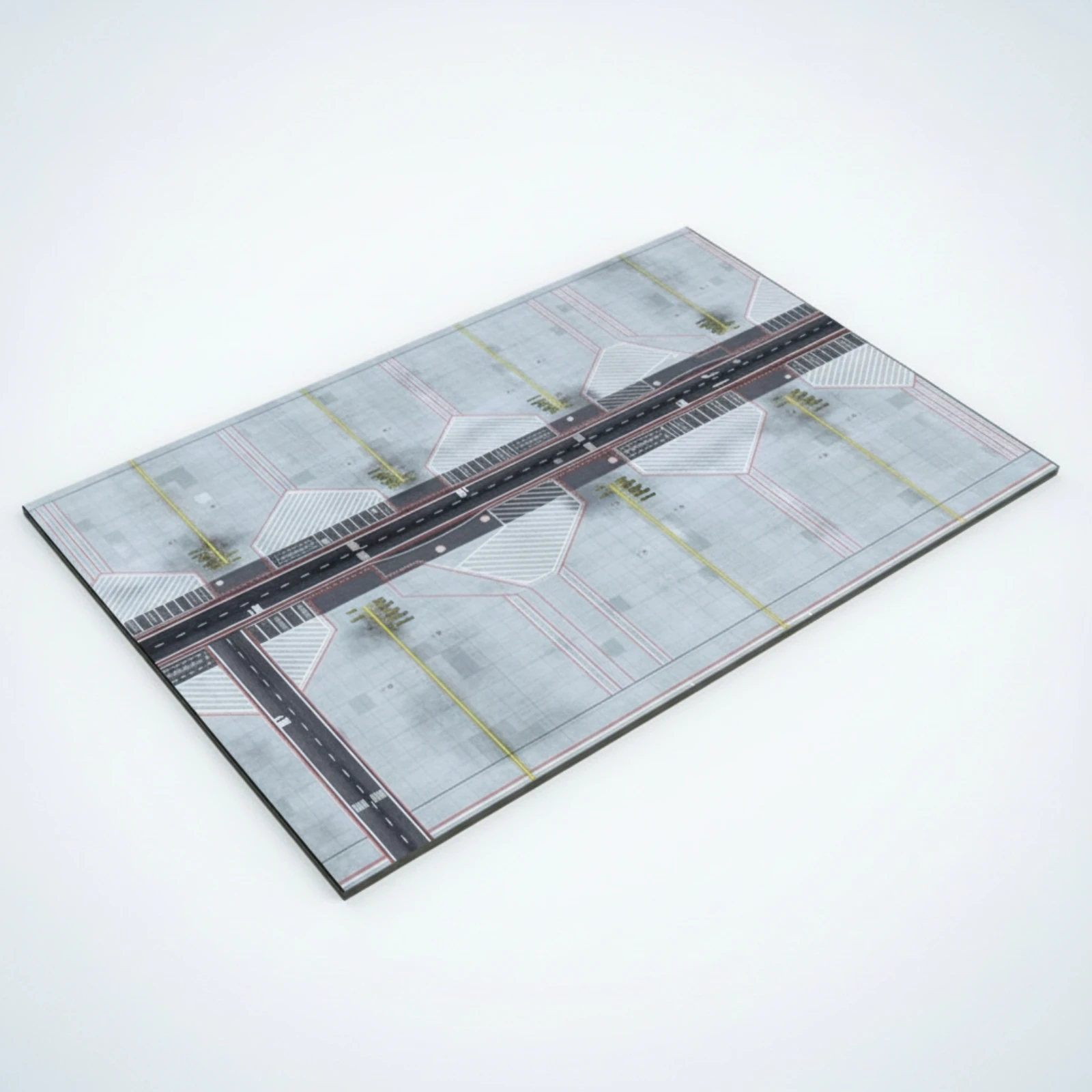 Model Runway Platform Precision Printed Apron Display Board Flat Wooden Base for Aviation Showcase
