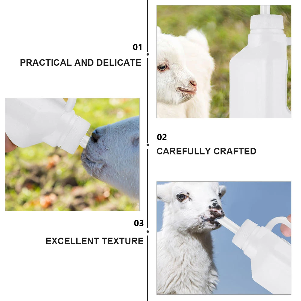 

2Pcs Silicone Lamb Feeding Bottle Nursing Kit Animal Bottle for Piglet Sheep Calf Livestock Feeding Supplies