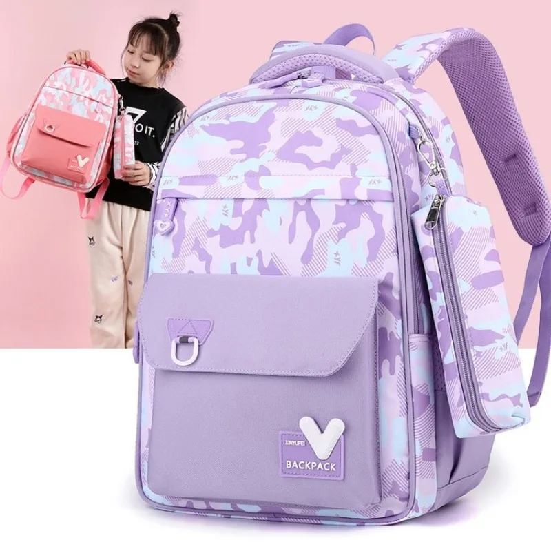 Back To School Bagpack Mochila for Teenager Girls and Boys School Kids Bookbags Canvas School Bags Backpack with Pencil Case