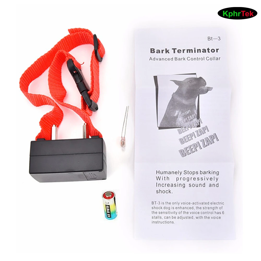 BT3 High Quality Anti Bark Dog Training Electric Shock Automatic Voice Activated No-Barking Control Control Collar Dogs