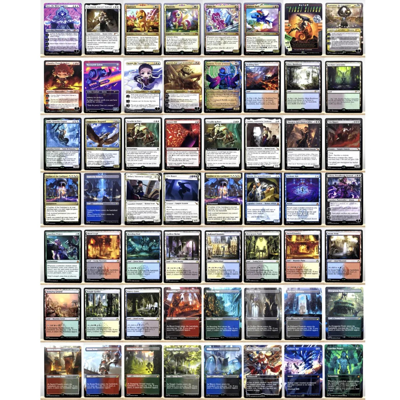 بطاقات RVR HOLO3-02 TCG للعب المنزلي ماجيكال بروكسي شاک لاند RVRCrypt the Pool Godless Shrine Hallowed Fountain جمع